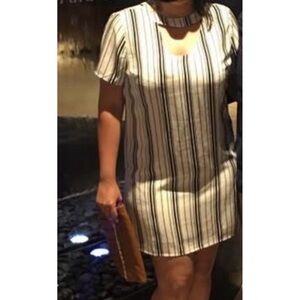 Skies are blue Striped Black and White Women's dress